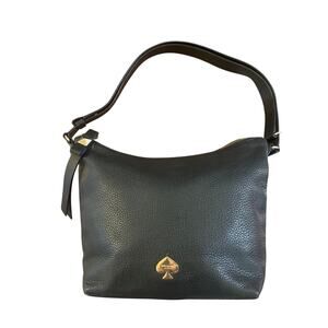 KATE SPADE Leroy Street Vivienne Bag Purse Pebbled Leather Black MINIMALIST